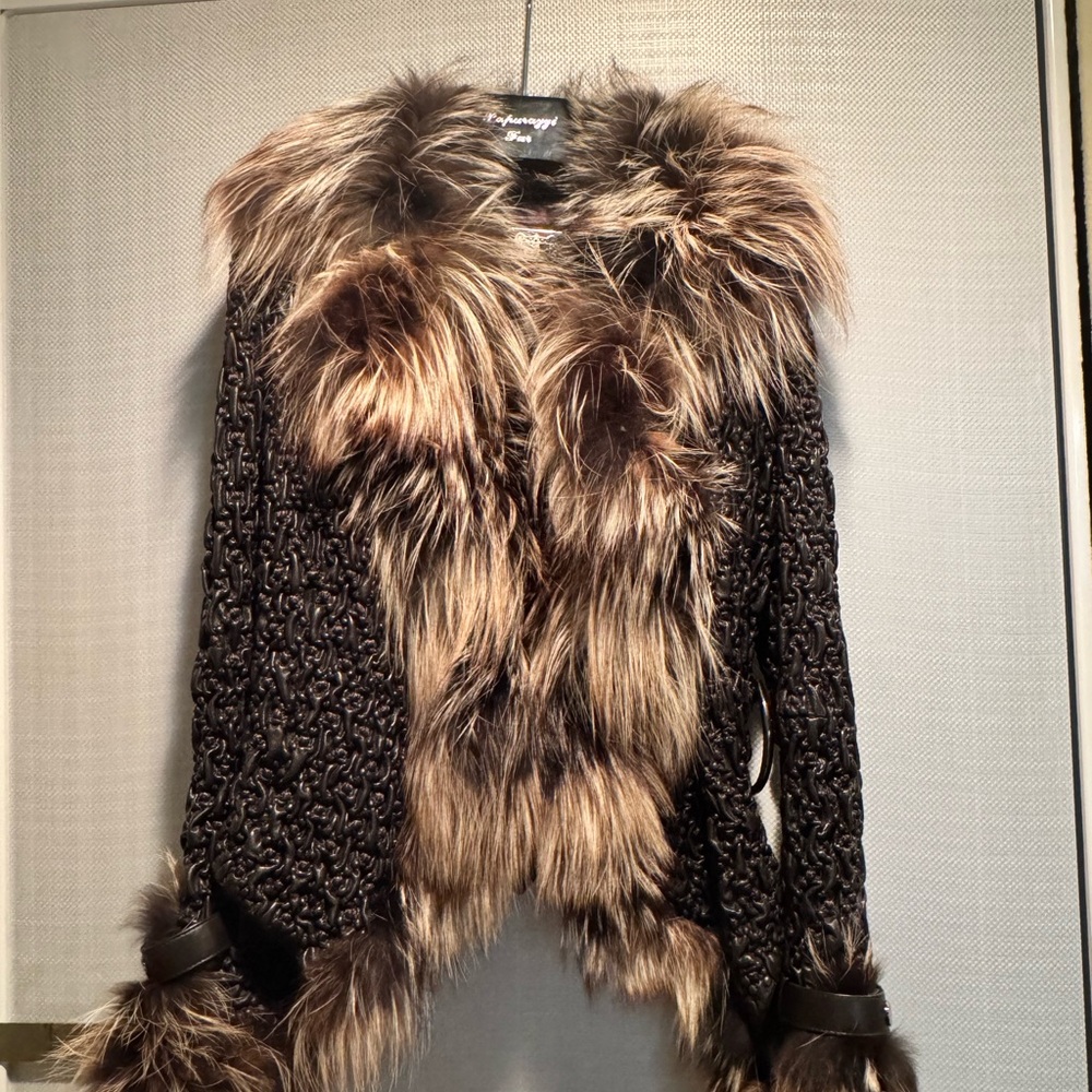 Faux Fur Trimmed Black Jacket